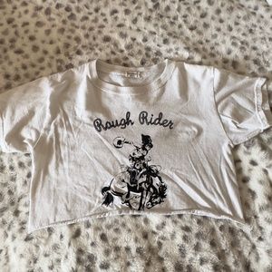 brandy melville rough rider crop top